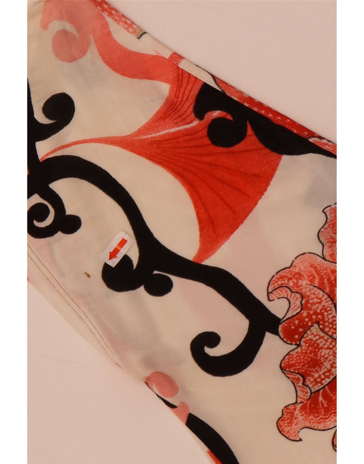 Just Cavalli Damebluse Top UK 14 Large Off White Floral Elastan