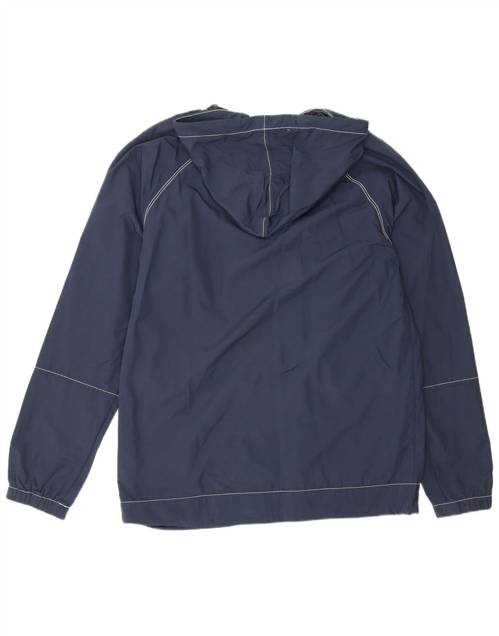Jack Wills Herre Hooded Windbreaker Jacket UK 36 Small Navy Blue Nylon