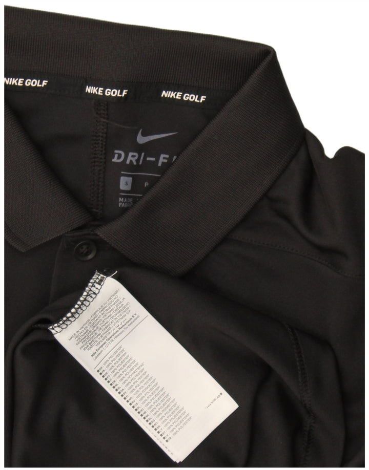 Nike Dri Fit poloshirt til mænd, lille sort polyester