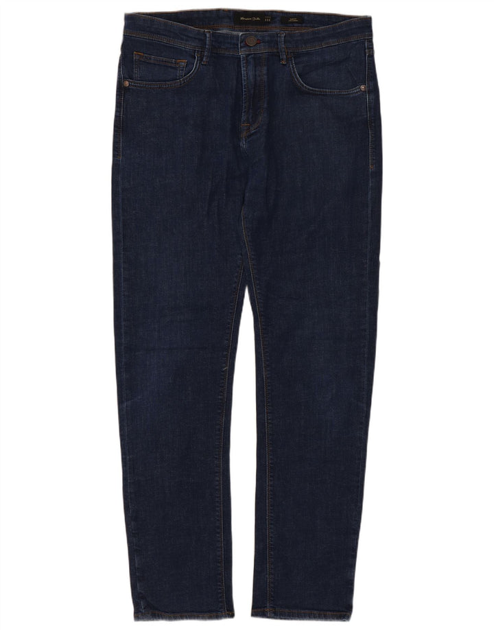 Massimo Dutti Herre Slim Jeans EU 42 Large W32 L30 Navy Blue