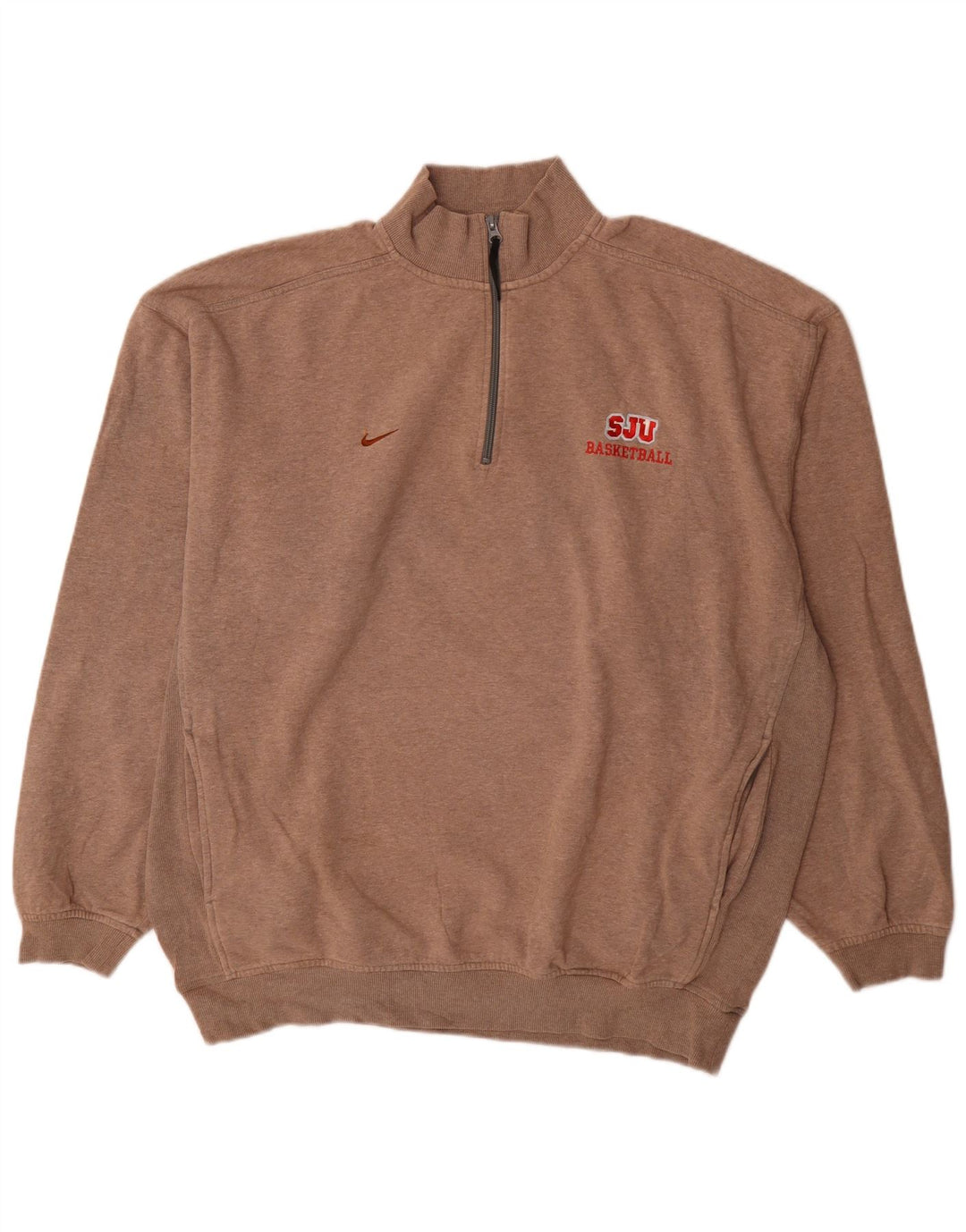 Nike Herre Saint John's University Sweatshirt med lynlås XL Beige