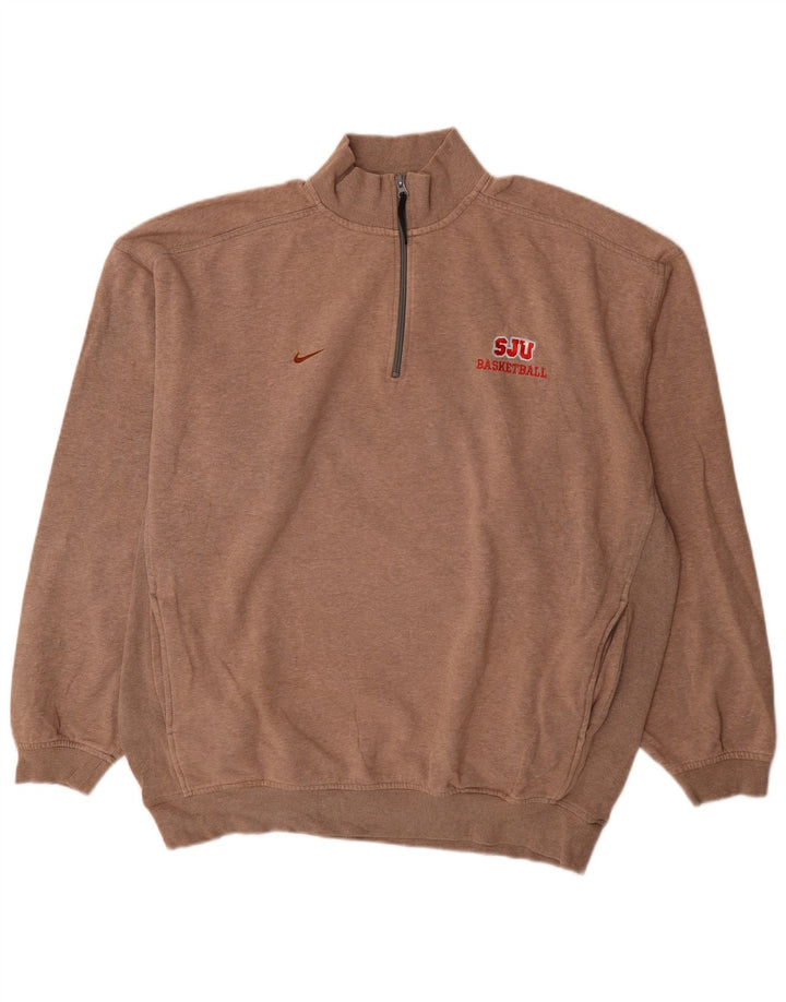 Nike Herre Saint John's University Sweatshirt med lynlås XL Beige