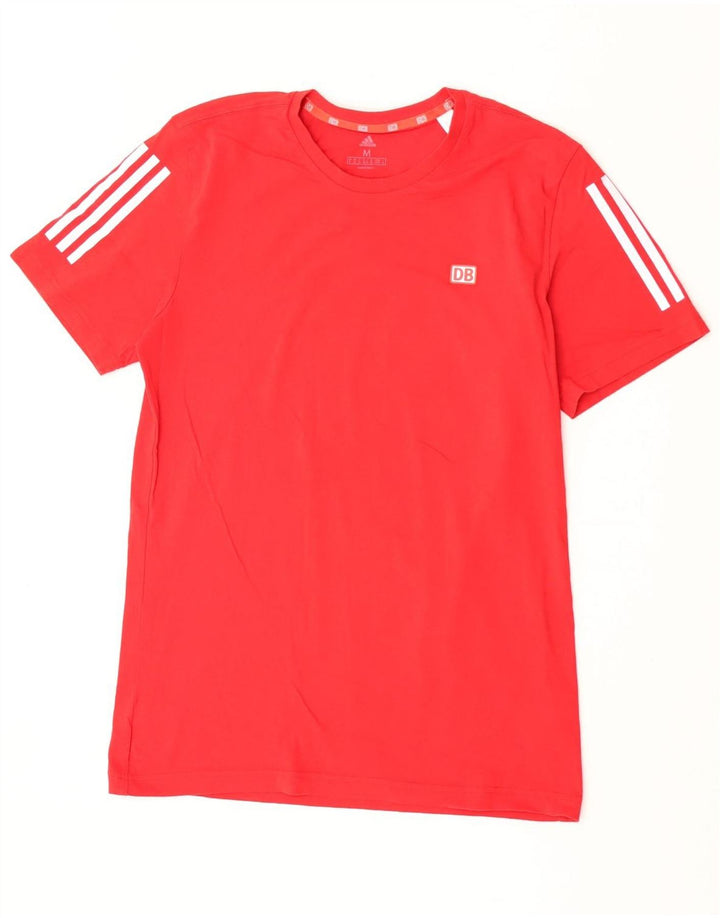 Adidas Herre T-Shirt Top Medium Rød Bomuld