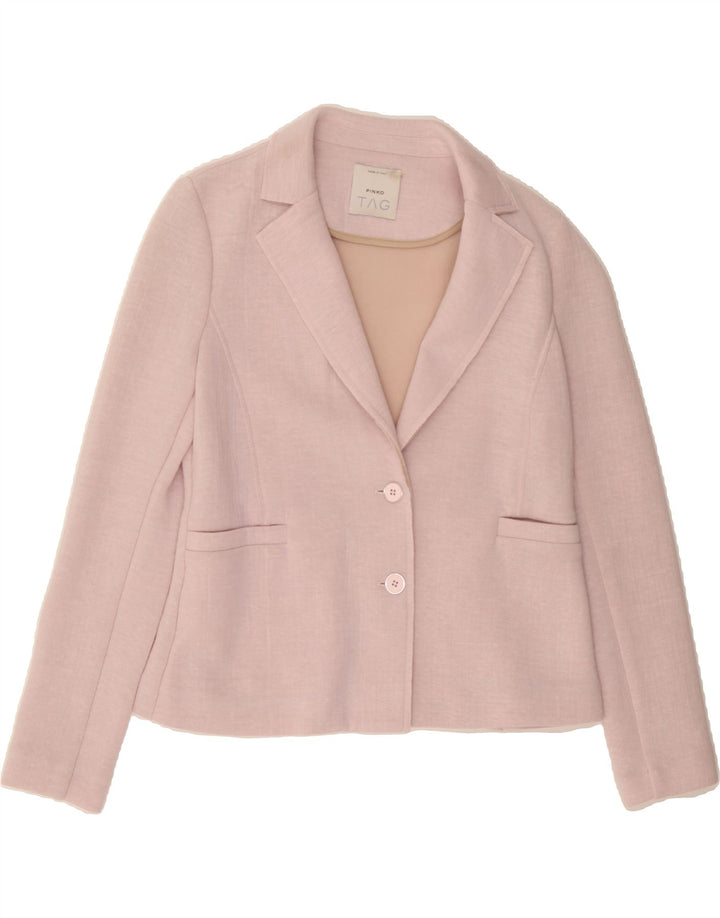 PINKO Womens 2 Button Blazer Jacket UK 10 Small Pink Polyamide Vintage Pinko and Second-Hand Pinko from Messina Hembry 