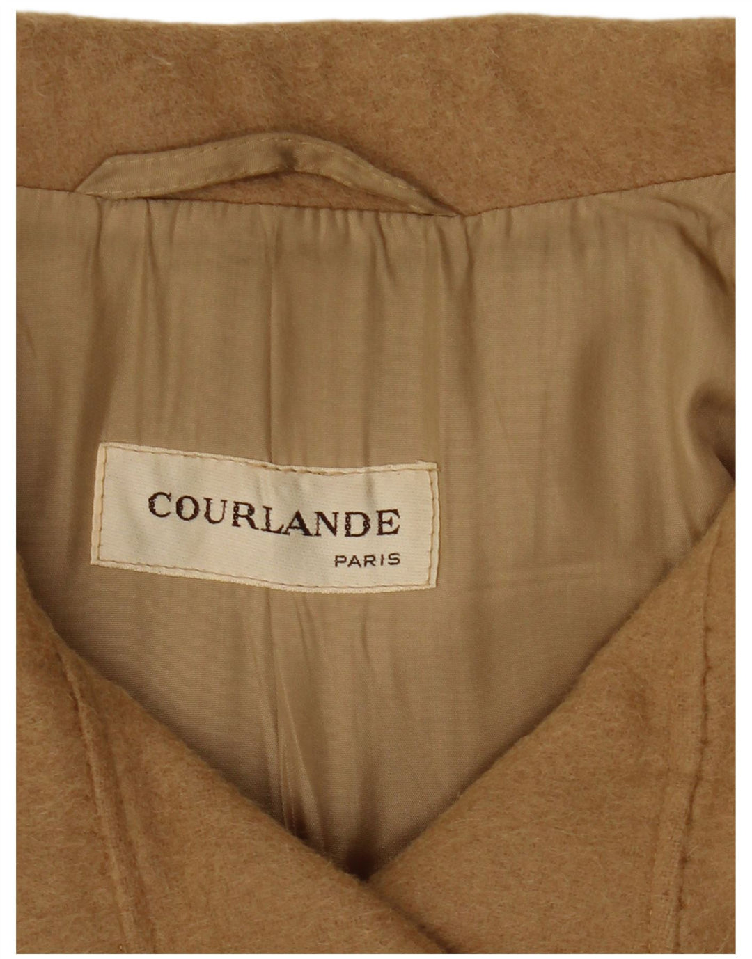 COURLANDE Dame Dobbeltradet Frakke UK 12 Medium Beige