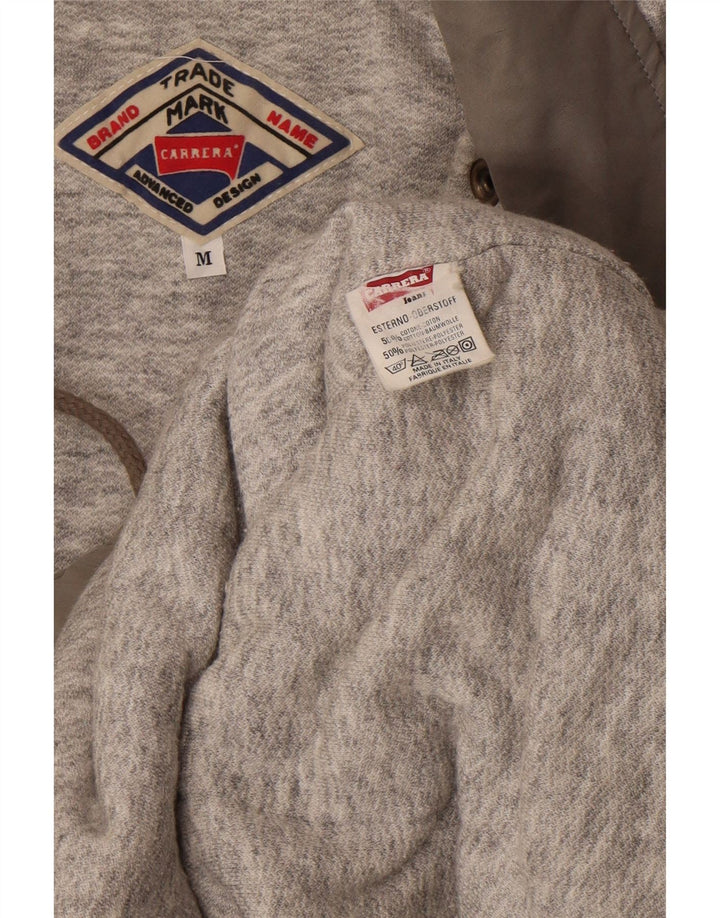 Carrera Herre Grafisk Hooded Bomber Jacket UK 38 Medium Grey Colourblock
