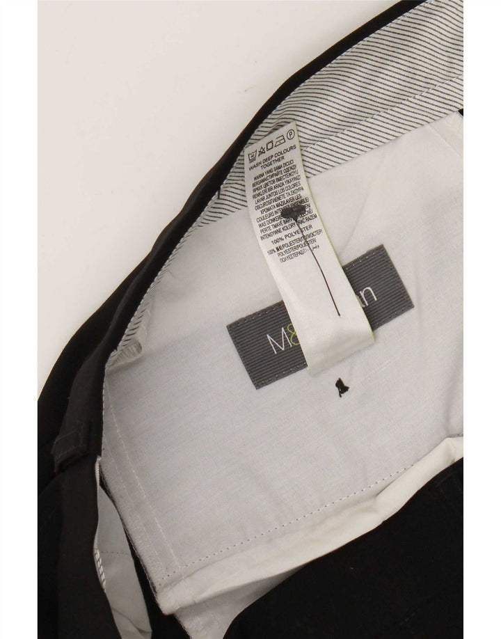 Marks & Spencer Straight Suit Bukser til mænd W36 L31 Sort polyester