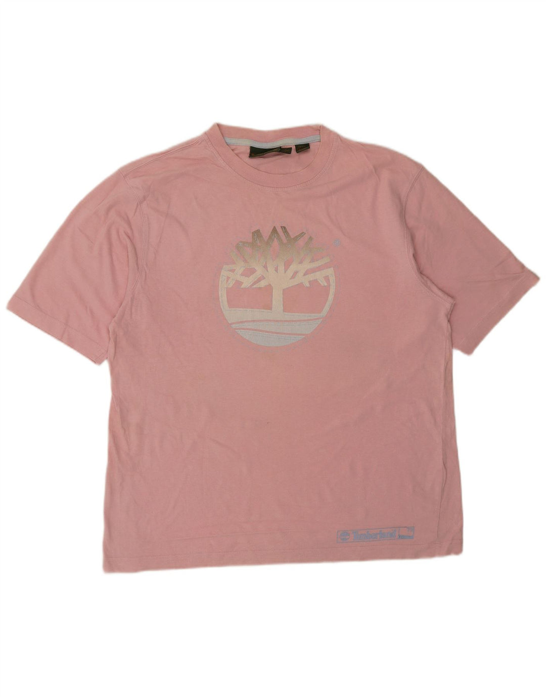 Timberland Herre Grafisk T-Shirt Top Stor Pink Bomuld