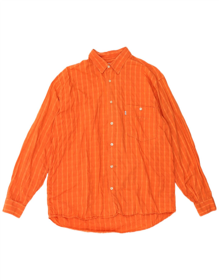 Levi's herreskjorte XL orange ternet bomuld