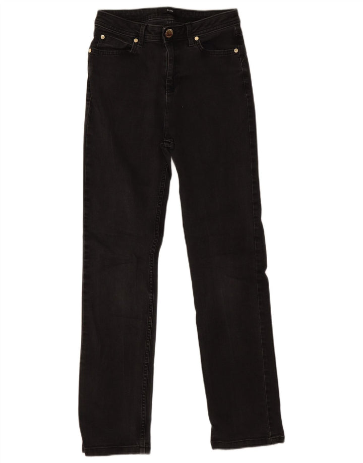Marks & Spencer Dame Slim Jeans UK 8 Small W26 L28 Black Bomuld