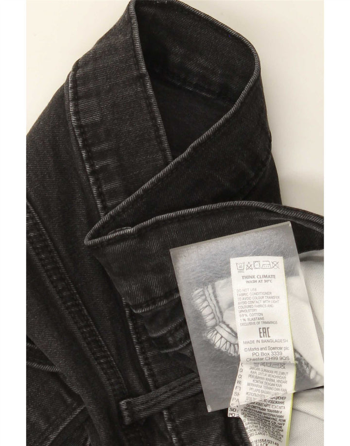Marks & Spencer Straight Jeans til mænd W34 L31 Sort bomuld