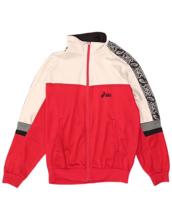 Asics Herre grafisk træningsdragt Topjakke IT 48 Medium Rød Colourblock Nylon