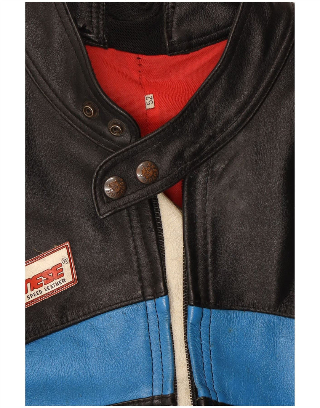 DAINESE Mens 2 Piece Set EU 52 Large W36 L30 Black Leather Motorcycle