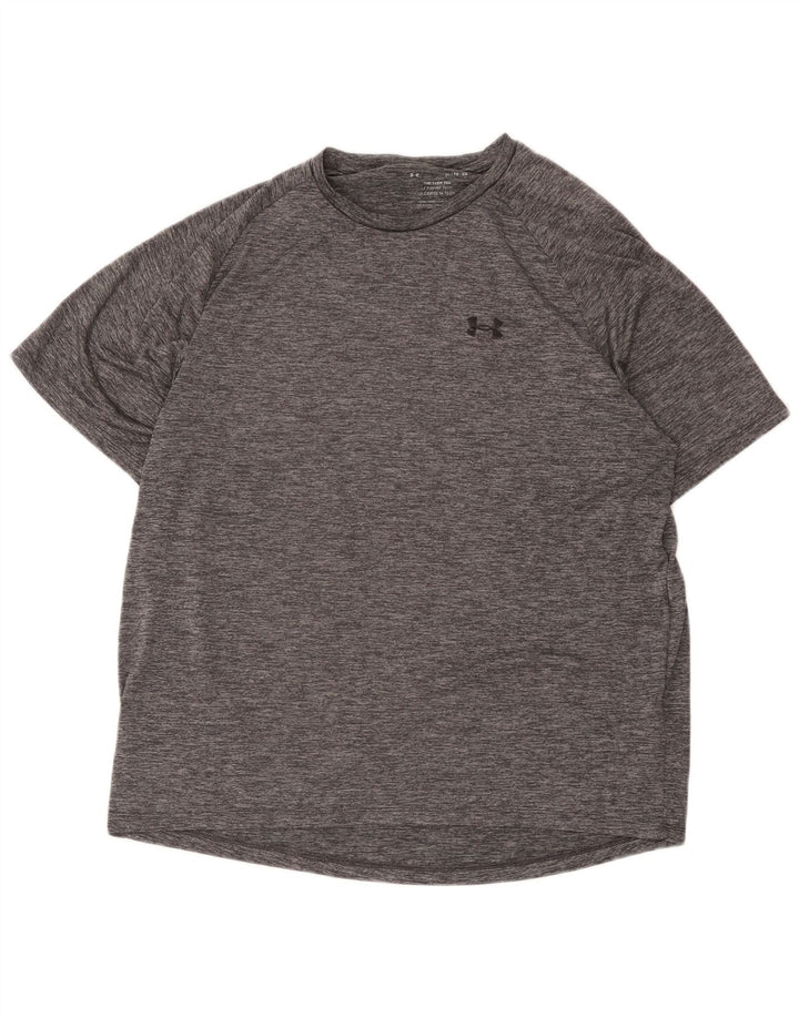 Under Armour Herre T-Shirt Top XL Grå Flecked Polyester