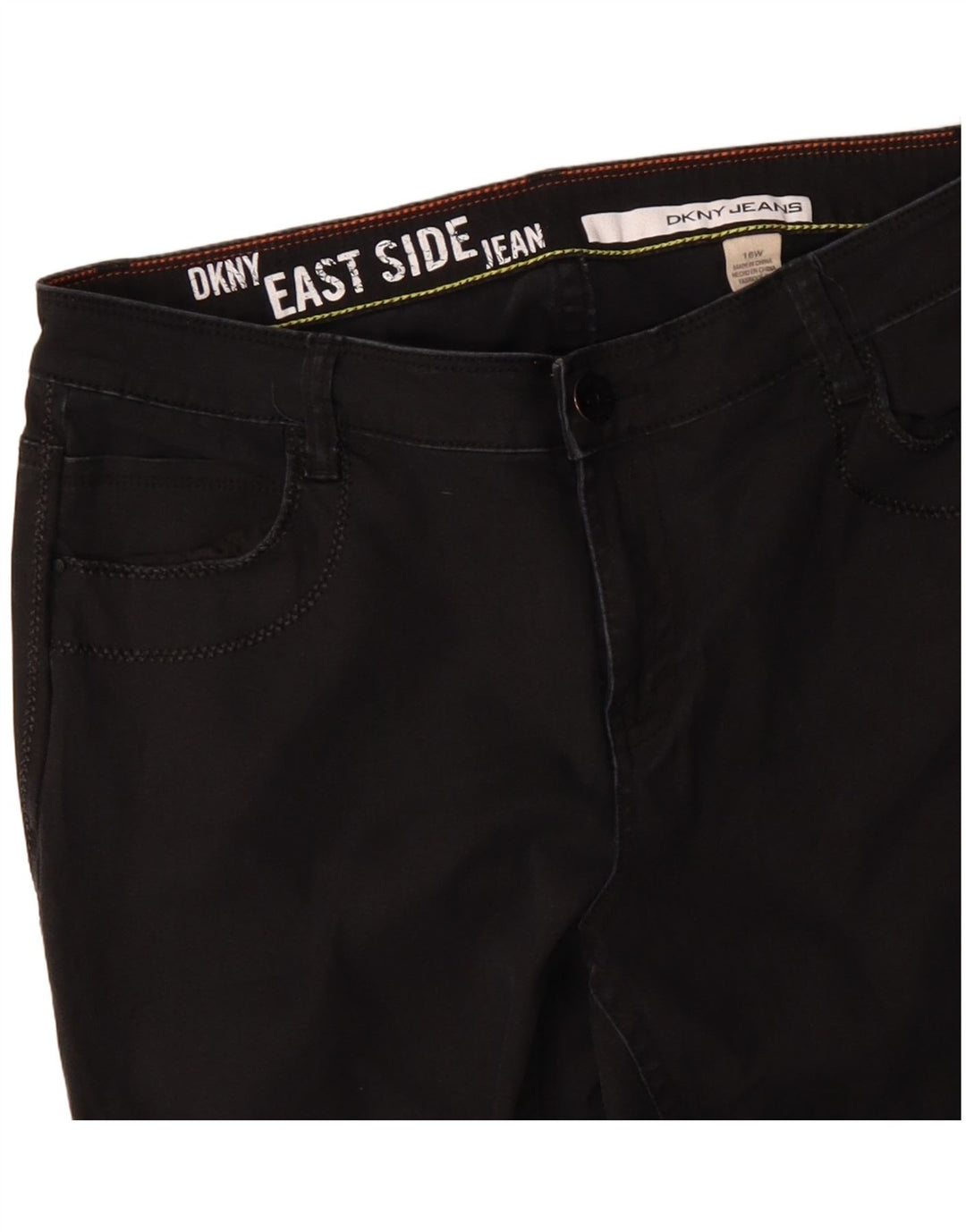 Dkny Dame Bootcut Jeans US 16 2XL W32 L31 Sort Bomuld