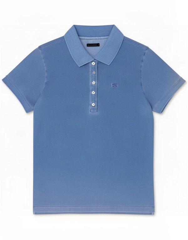 Best Company Dame Polo Shirt UK 18 XL Blue Cotton