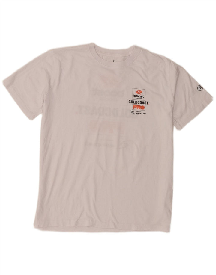 Rip Curl drenge grafisk t-shirt top 13-14 år stor hvid bomuld
