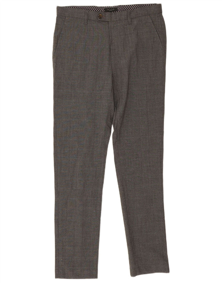 Ted Baker Herre Slim Suit Bukser W32 L31 Grå Houndstooth