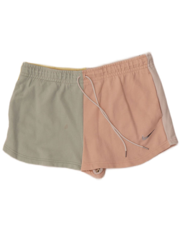 Nike sportsshorts til kvinder UK 16 Stor flerfarvet Colourblock Bomuld
