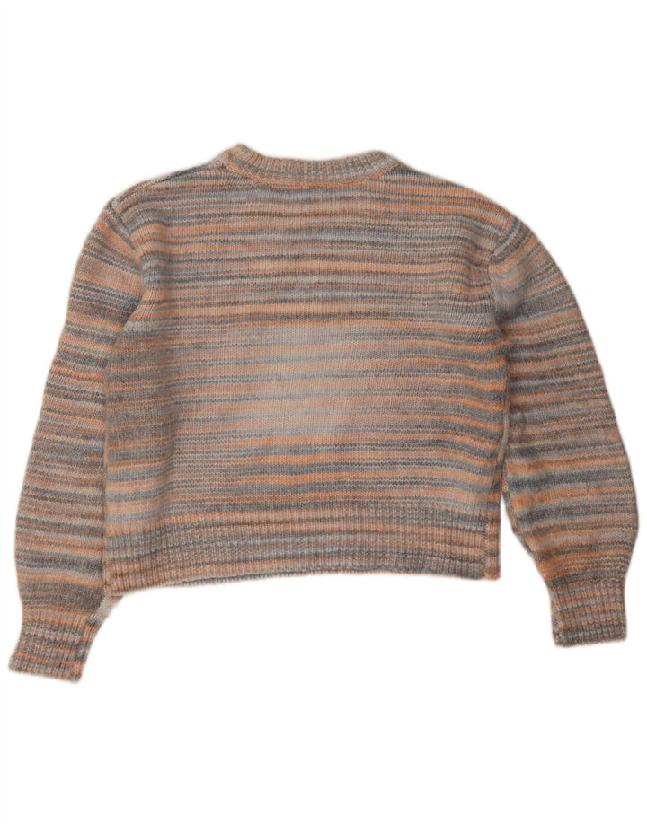 Marks & Spencer Dame Crop Boat Neck Jumper Sweater UK 14 Medium Multicolo