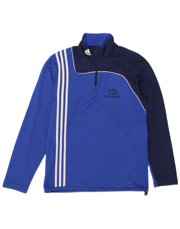 Adidas Herre Climalite Pullover Træningstrøje UK 38/40 Mellemblå