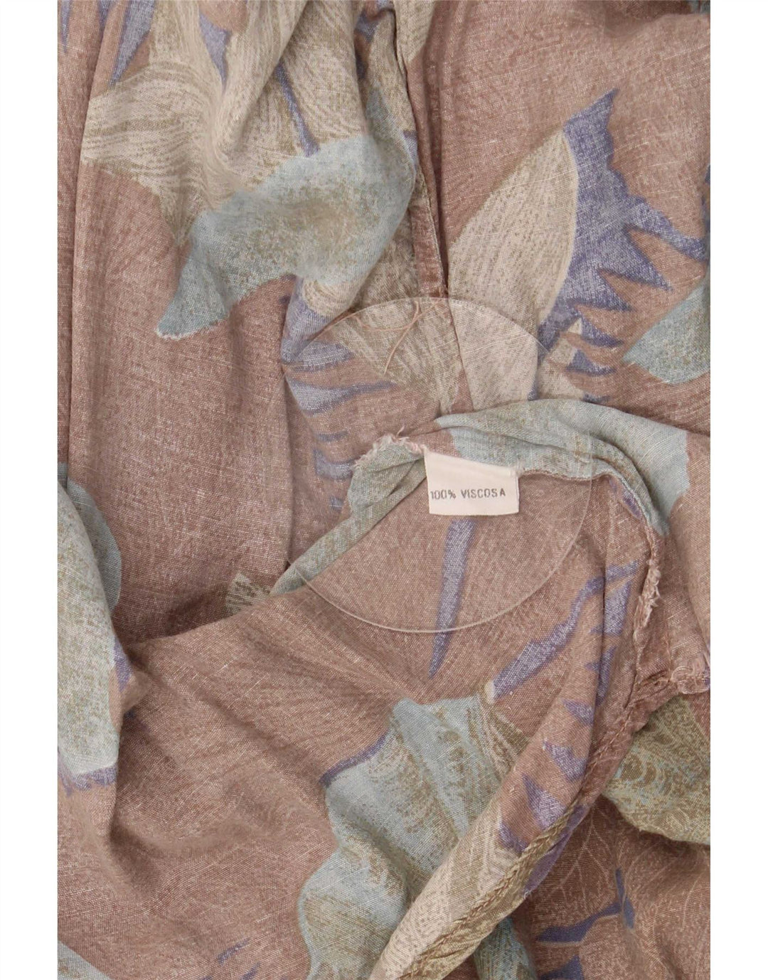Vintage herreskjorte stor brun blomsterviscose