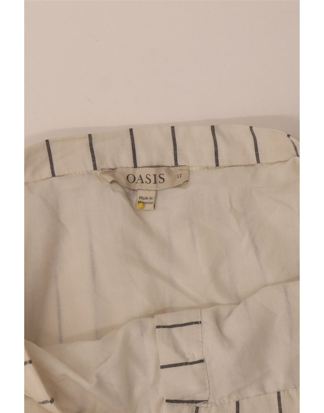 Oasis A-line nederdel til kvinder UK 12 Medium W28 Hvidstribet