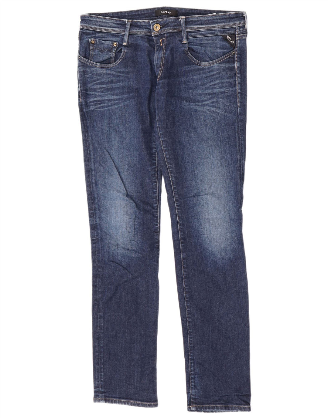 Replay Dame Jodey Straight Jeans W30 L32 Blå Bomuld