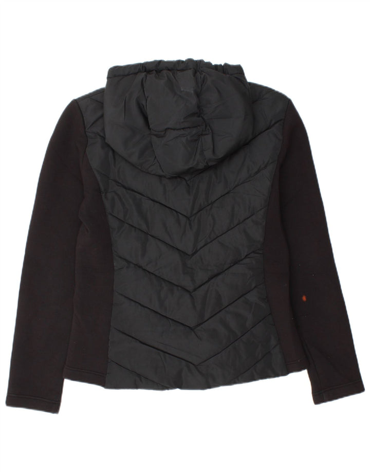 Zara hættejakke til kvinder UK 12 Medium Sort Colourblock Viscose