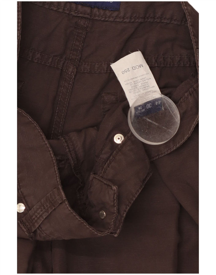 TRUSSARDI Bermuda Shorts til mænd W28 Små brune bomuld