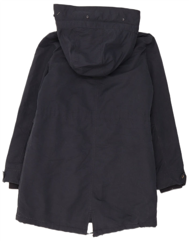 Marks & Spencer Sherpa Parkajakke med hætte til kvinder UK 12 Medium Navy Blue