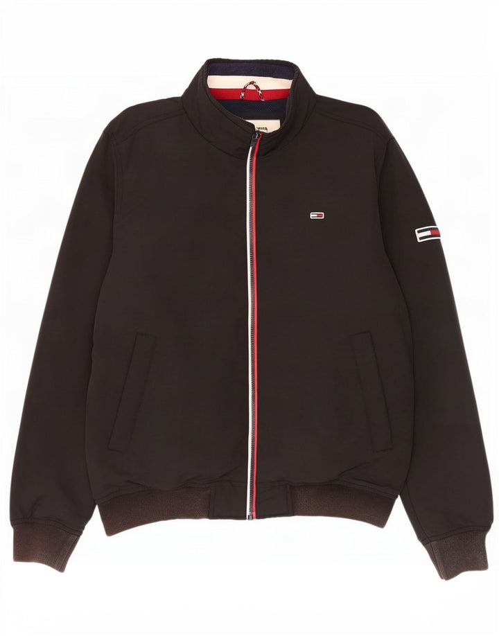 Tommy Hilfiger Herre Bomber Jacket UK 40 Stor Sort Nylon