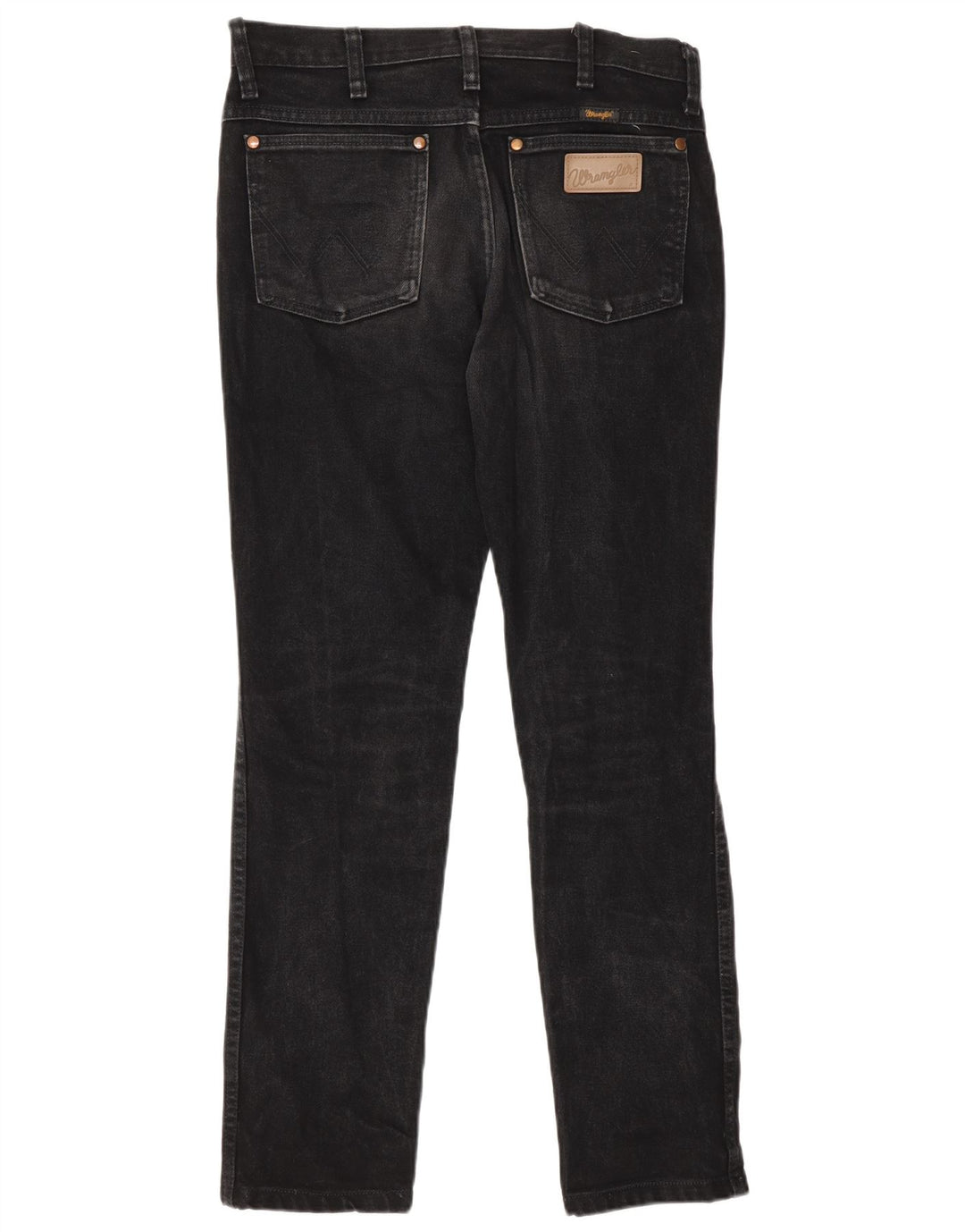 Wrangler Straight Jeans til mænd W29 L30 sort bomuld