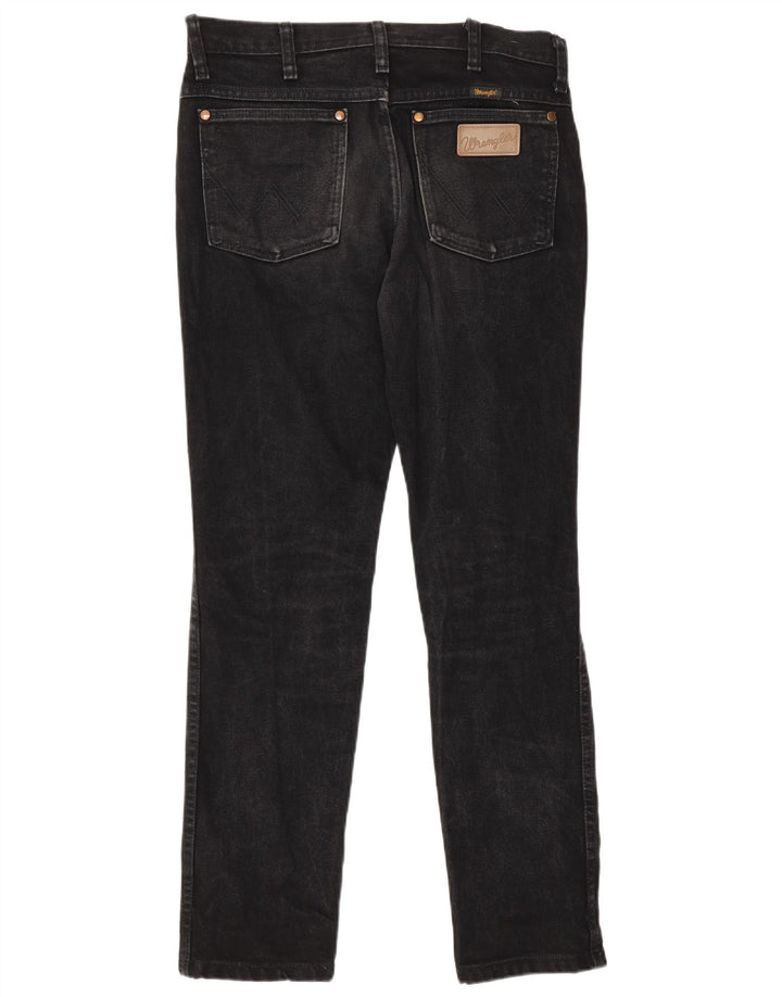 Wrangler Straight Jeans til mænd W29 L30 sort bomuld