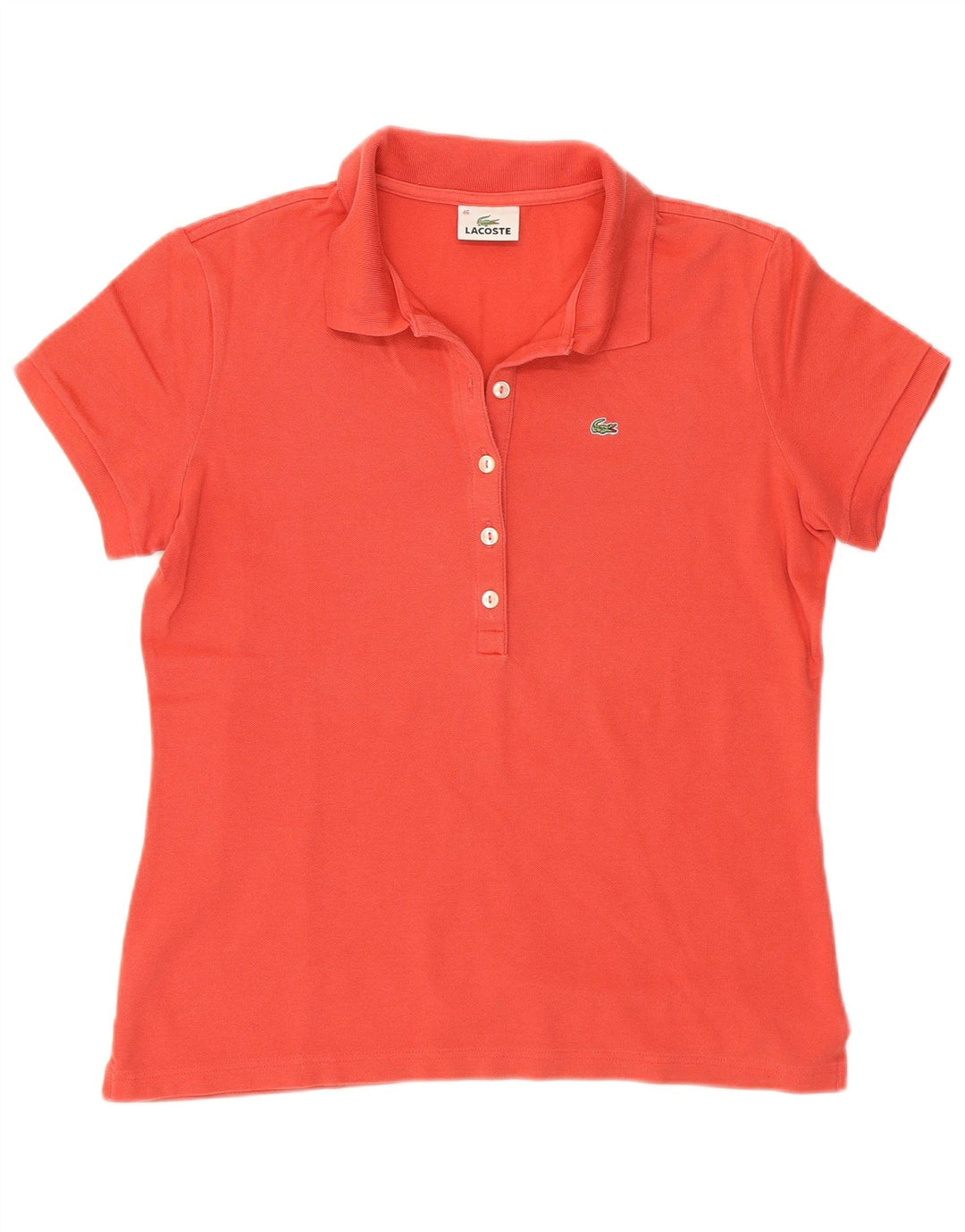 LACOSTE Poloskjorte til kvinder Str. 46 XL Rød Bomuld