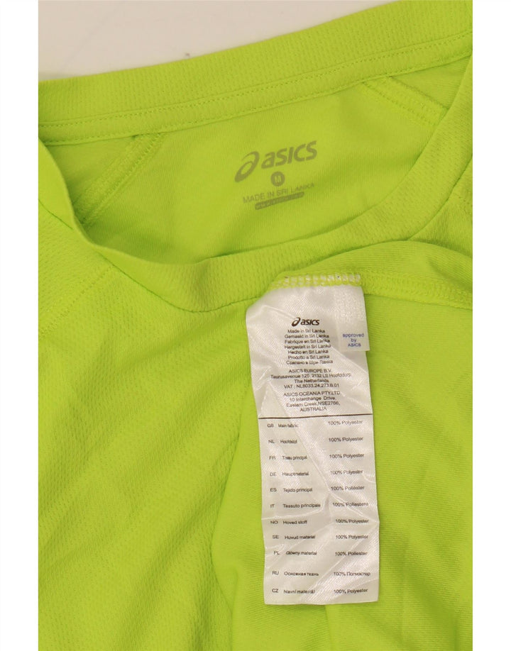 Asics Herre T-Shirt Top Medium Grøn Polyester