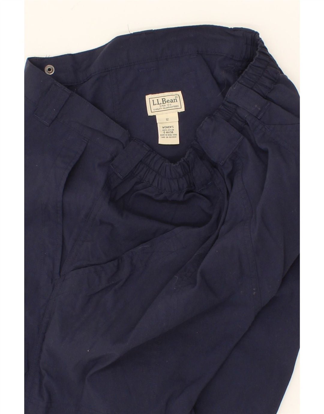 L.L.BEAN Womens Chino Shorts US 12 Medium W30 Navy Blue Cotton Vintage L.L.Bean and Second-Hand L.L.Bean from Messina Hembry 