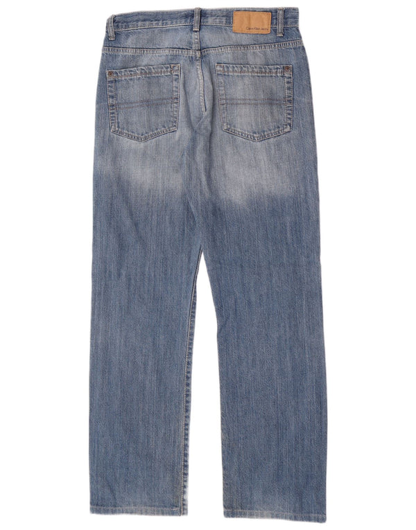 Calvin Klein Herre Relaxed Fit Straight Jeans W30 L30 Blå Bomuld