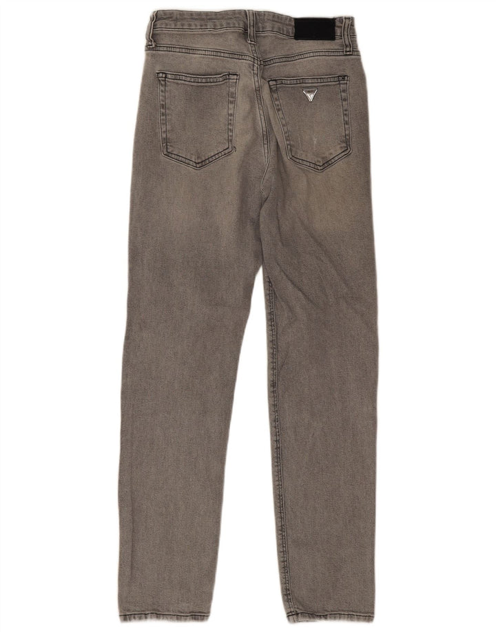 Guess Womens Distressed Straight Skinny Jeans W27 L28 Grey Polyester