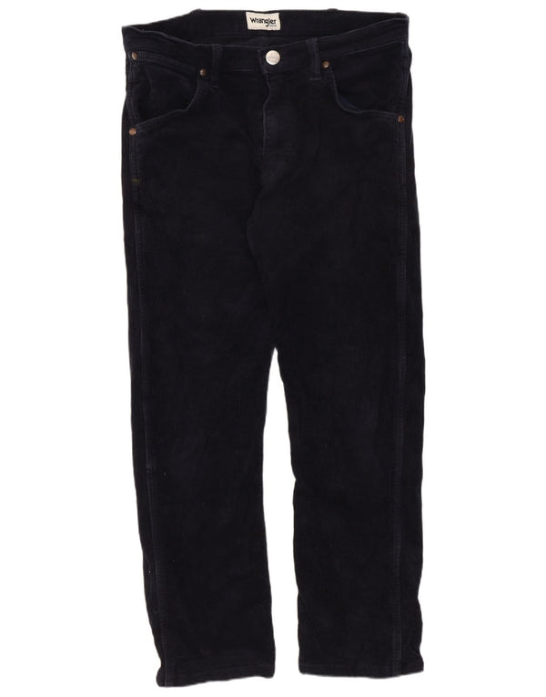 Wrangler Lige fløjlsbukser til mænd W30 L26 Marineblå