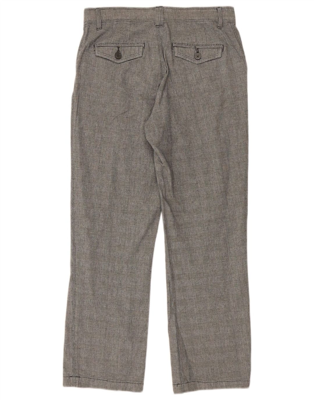LEE Womens Straight Casual Trousers US 8 Medium W30 L28 Grey Check Cotton