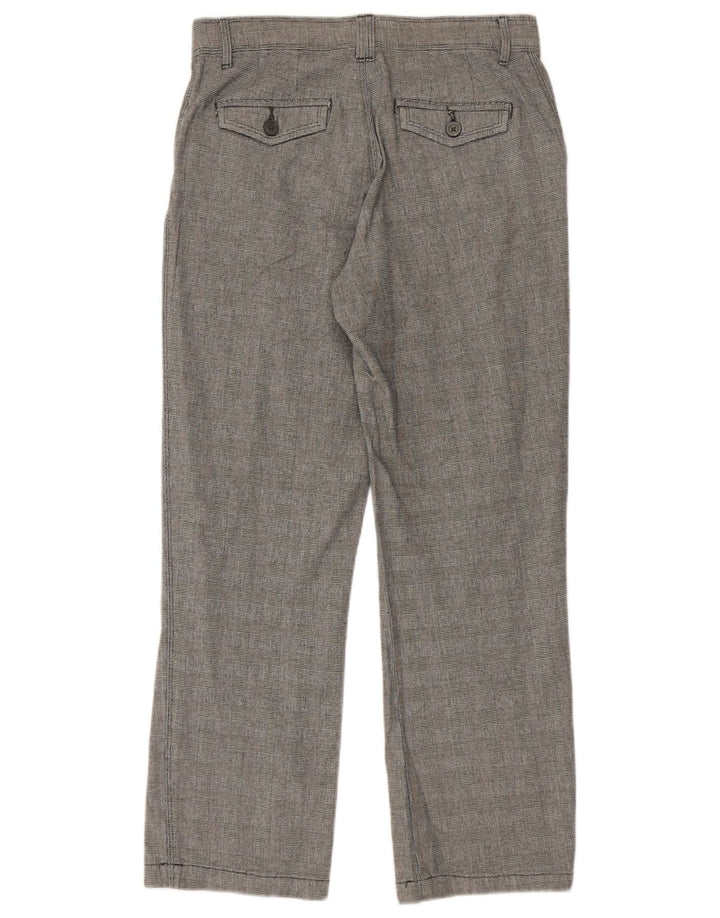 LEE Womens Straight Casual Trousers US 8 Medium W30 L28 Grey Check Cotton