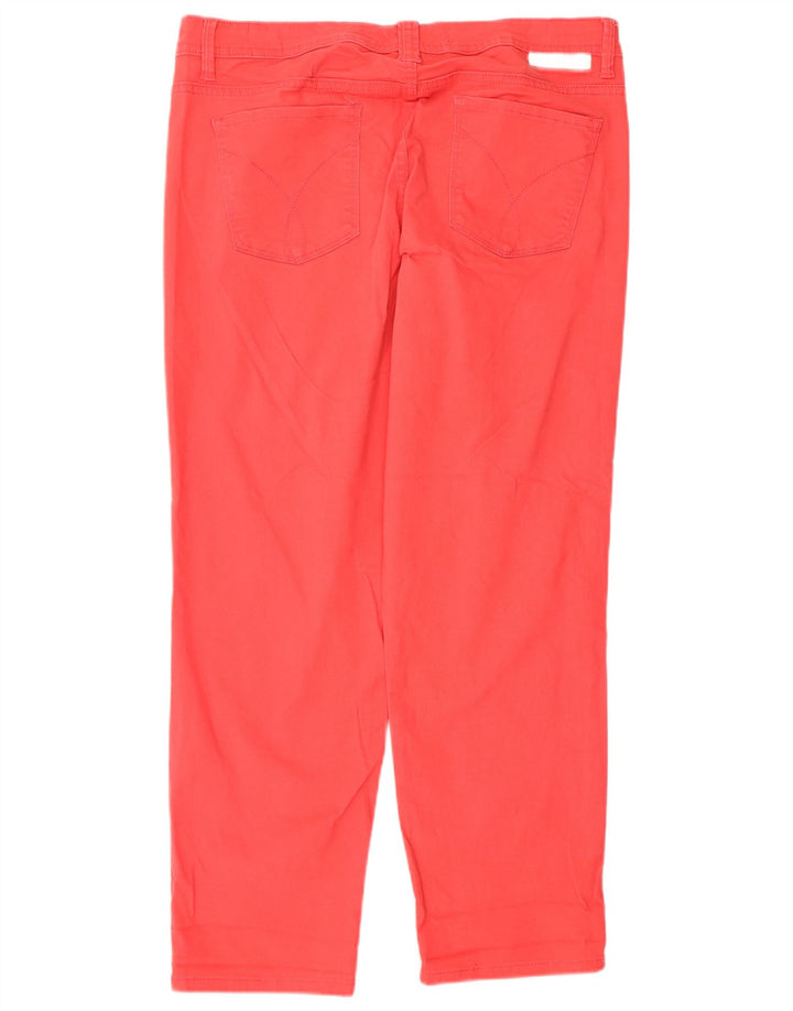 CALVIN KLEIN Dame Slim Jeans US 12 Large W32 L27 Rød