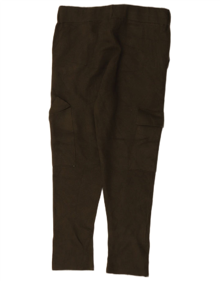 Zara Dame Crop Cargo Bukser Medium W28 L25 Khaki Viscose
