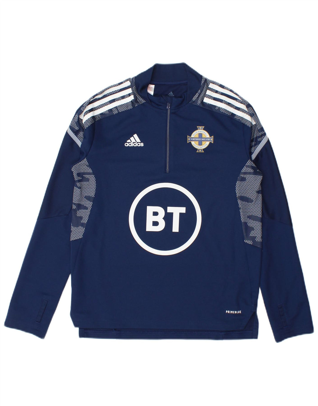 Adidas drenge grafisk top langærmet 11-12 år marineblå