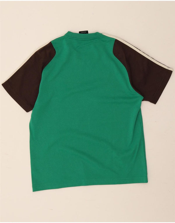 Adidas Herre T-Shirt Top Medium Grøn Colourblock Bomuld