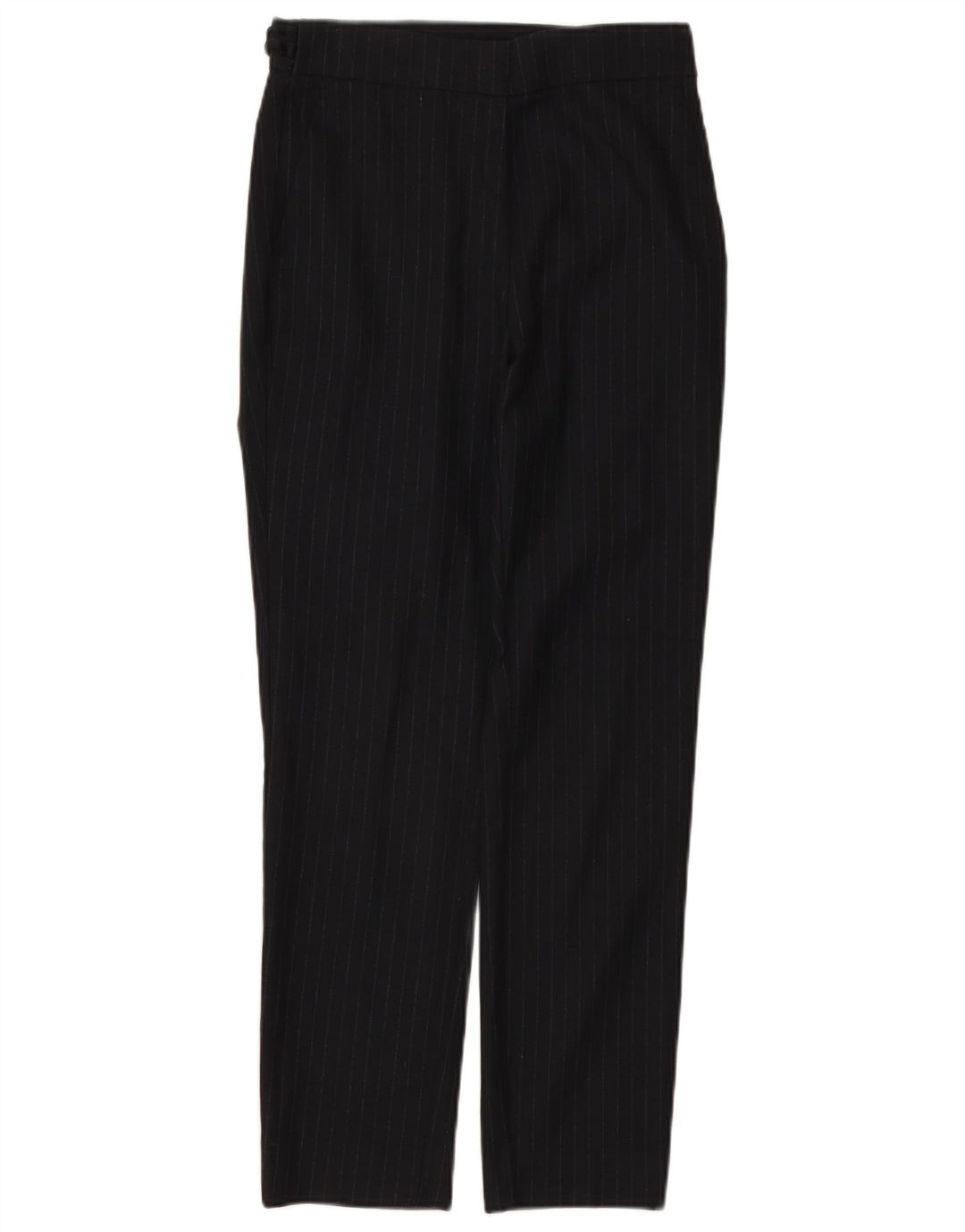 Zara Slim Suit Bukser Små W26 L27 Marineblå nålestribet polyester