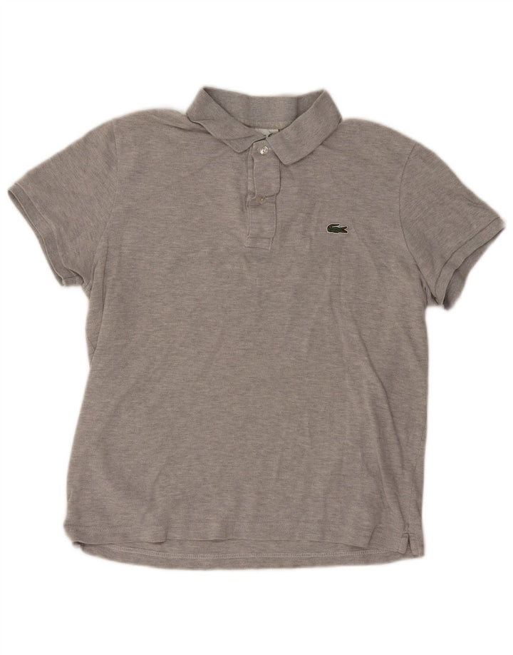 Lacoste Herre Slim Fit Polo Shirt Størrelse 4 Medium Grå Bomuld