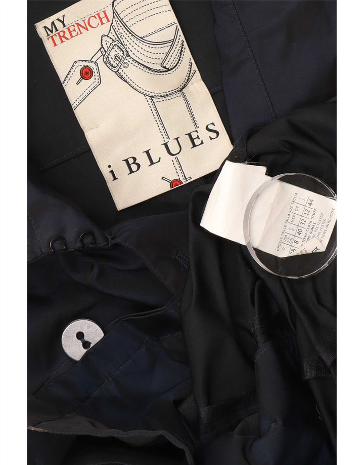 i Blues Dame Kort Dobbeltradet Ærtefrakke UK 12 Medium Navy Blue