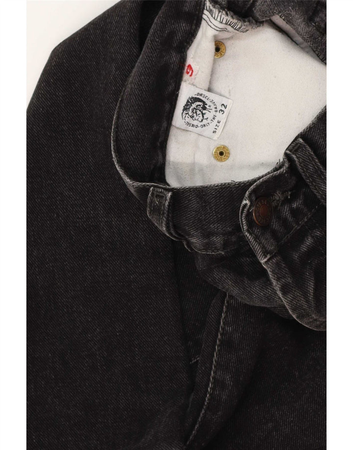 Diesel Straight Jeans til mænd W32 L31 Sort bomuld